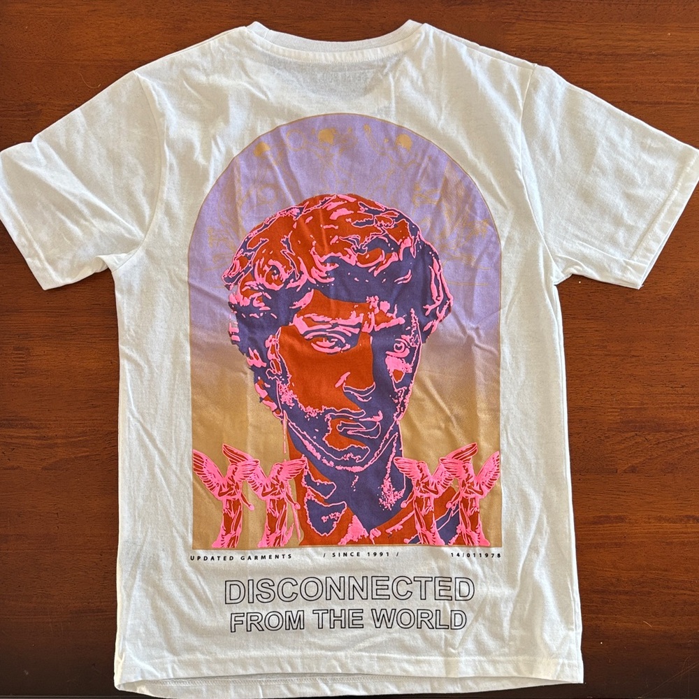 Seven Souls White and Pink Graphic Tee